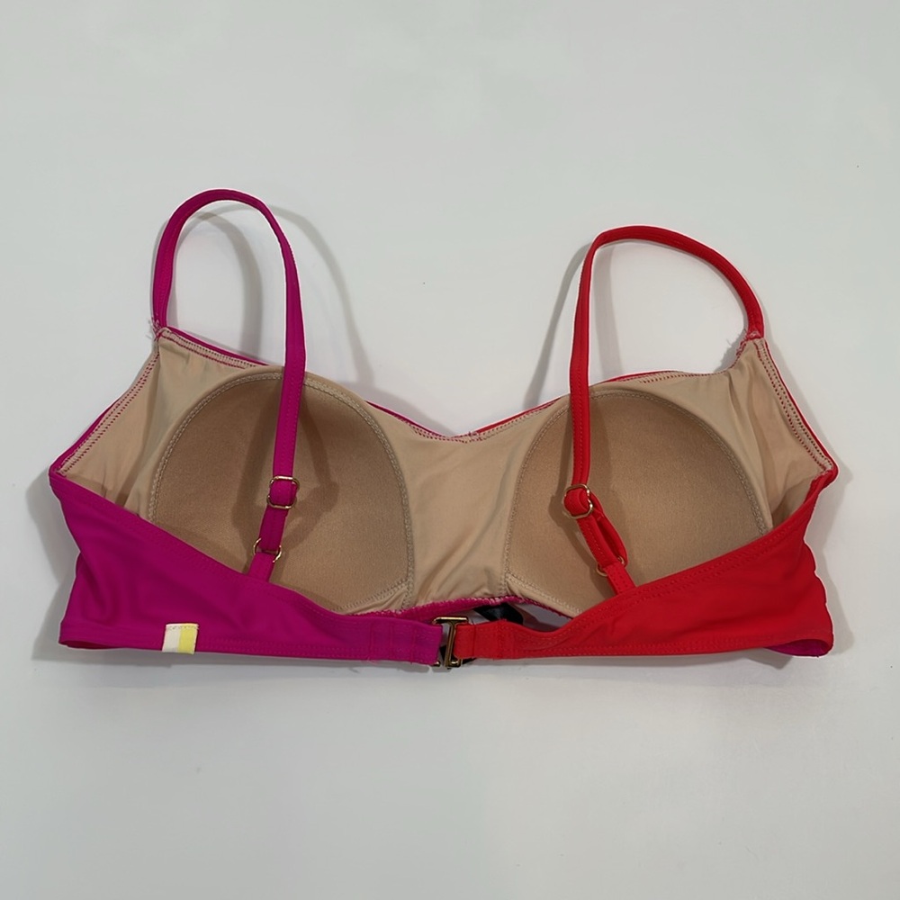 Summersalt Bikini Top Size 2 Pink And Red Adjustable Shoulder Straps EUC - Picture 6 of 10